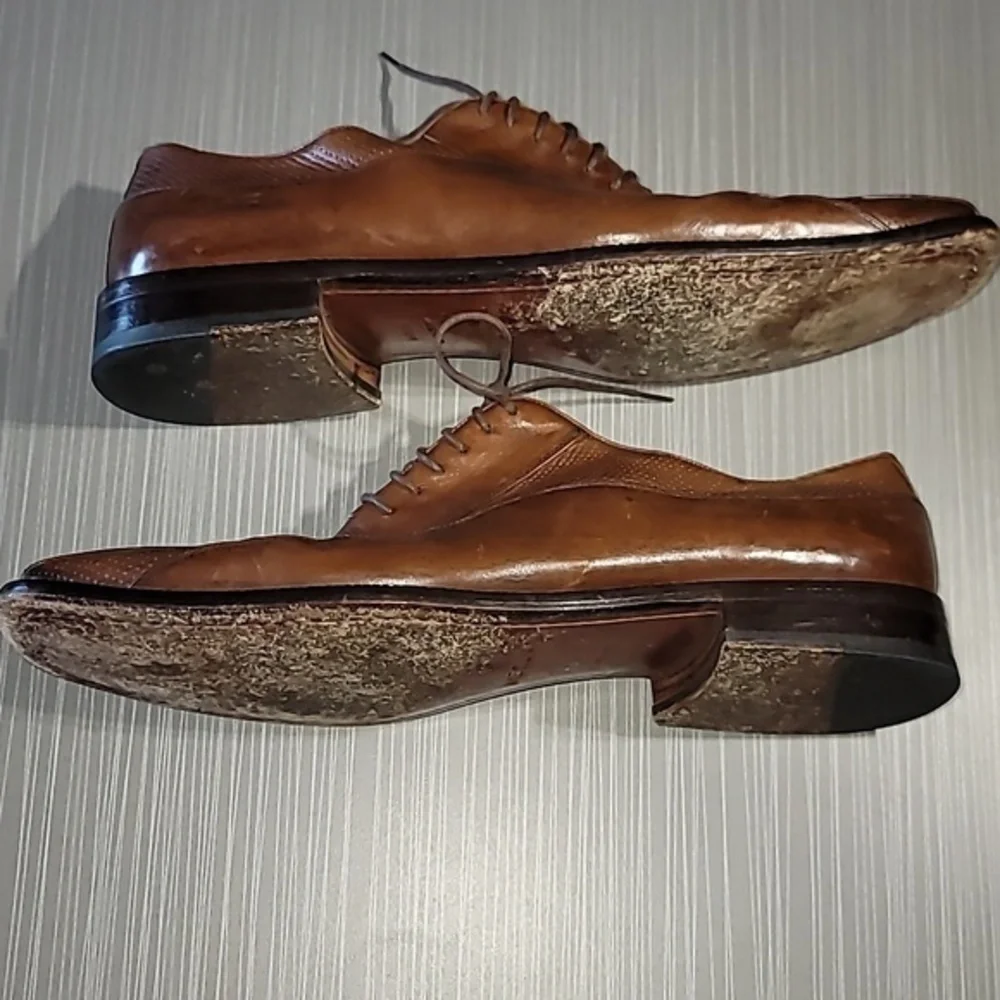MEZLAN GIOVANNI Square Toe Brown Leather Bicycle Oxfords Men's‎ 10.5 M